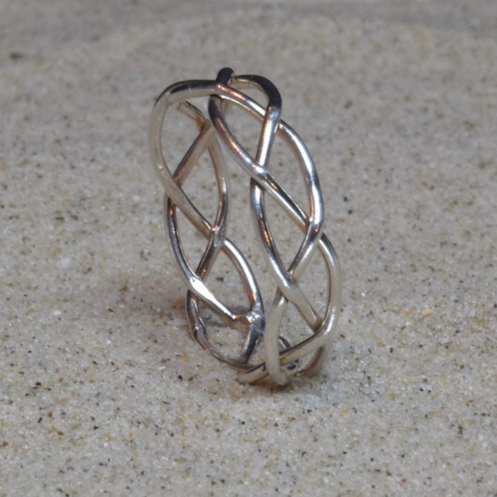 Sterling Silver Weave Beach Ring - image 2